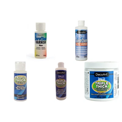 DECO ART DecoArt Americana dreifach dicke Brillantbürste auf glänzender Glasur 2oz 4oz 8oz/breit