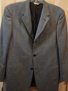 SZ 40R DONNA KARAN MENS BLACK WHITE CHECK WOOL SUIT JACKET SPORT COAT BLAZER GUC - Picture 1 of 11