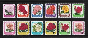 NEW ZEALAND 1975 & 1979 Garden Roses, Flowers, No.11, set of 9 + surcharge, used - Picture 1 of 1