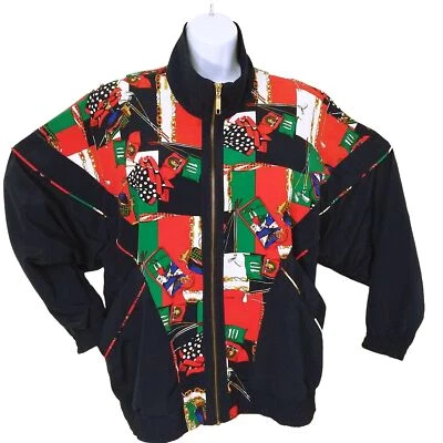 Chaqueta cortavientos deportiva vintage '95 Lavon Golf novedad -M bolsillos forrados azul marino Foto 1 de 4