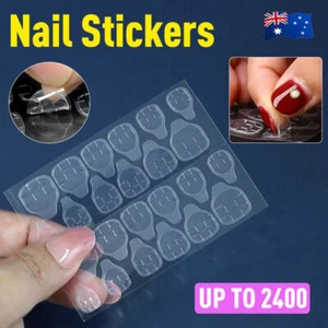 24-2400PCS Double Sided Adhesive Press on Nail Stickers Clear Tape Glue Tabs AU - Picture 1 of 24