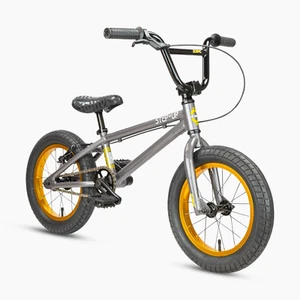 DK Step Up (Charcoal) 14 in Kids BMX Bike 15.5" Top Tube - Picture 1 of 6