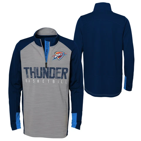 Outerstuff NBA Youth Boys Oklahoma City Thunder "Shooter" 1/4 Zip Sweater Cover