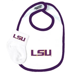 Juego de babero y calcetines para bebé LSU Tigers - Imagen 1 de 1