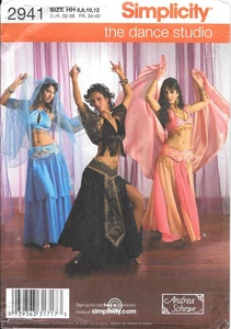 Uncut Simplicity Pattern 2941 Harem Belly Dancer Gypsy Genie Costume Size: 6-12 - Picture 1 of 2