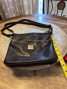 RELIC by Fossil Black Crossbody Bag Shoulder Bag 3 Zippered Compartments - Picture 1 of 8