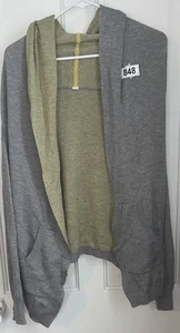 Lululemon Hooded Reversible Long Sleeve Cardigan Sweater Size L/XL Gym Yoga - Picture 1 of 7