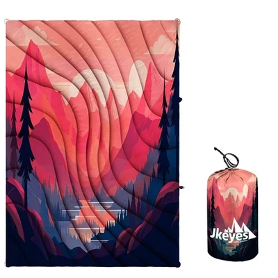 Manta de Camping Estampada Puesta de Sol Ligera Plumón Alternativa Hinchada Camping Blan... Foto 1 de 4