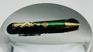 HIGH QUALITY HANDMADE DRAGON EMERALD WATERS ACRYLIC TWIST BP PEN TIGERS EYE NICE - Picture 1 of 19