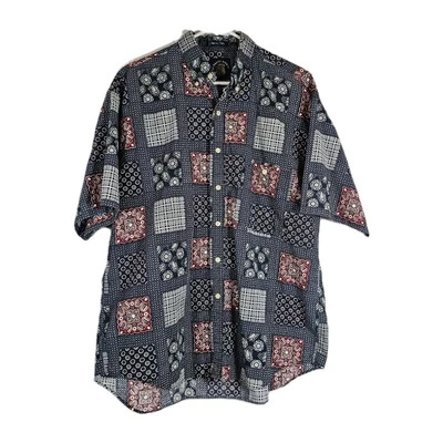 GANT SALTY DOG IMPERIAL POPLIN BANDANA SHIRT MENS LARGE RED WHITE BLUE EUC  - Image 1 of 4