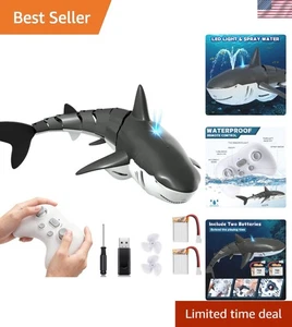 Rechargeable Shark Pool Toy with Remote Control - For Endless Summer Play - Picture 1 of 9