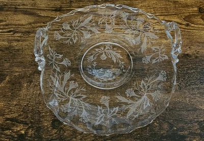 FOSTORIA 9 Inch Handled Muffin Tray Heather Pattern - Image 1 of 2