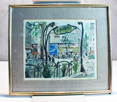 Estampado Herbelot Acuarela París - Place Pigalle Numerado Foto 1 de 4