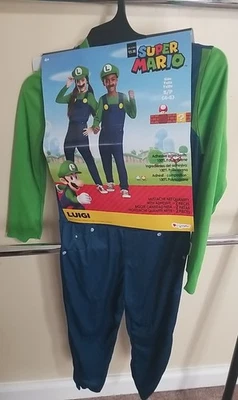 Disfraz de Halloween Juego de simulación Vestir Super Mario Brothers Luigi Talla S 4-6 Foto 1 de 4