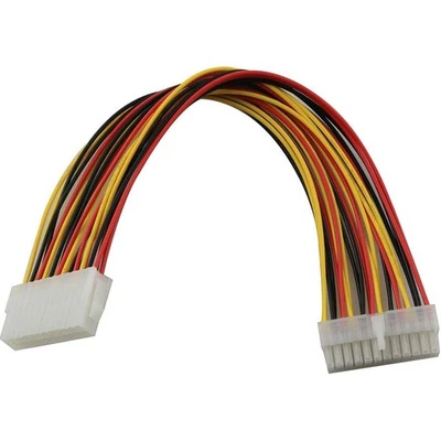 1 Ft (30cm) ATX 24-pin Male to Female Power Extension Cable For PC Motherboard - Image 1 of 4