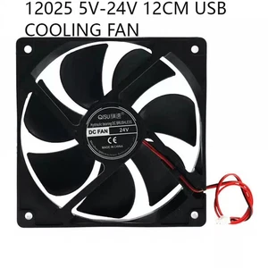 5V-24V 12cm USB Cooling Fan for Efficient Airflow And Cooling 1000-2000RPM 12025 - Afbeelding 1 van 6