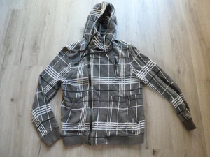 Vintage Diesel Hoodie Herren M Full Zip Kariert Base Metal Logostickerei LESEN* - Bild 1 von 15