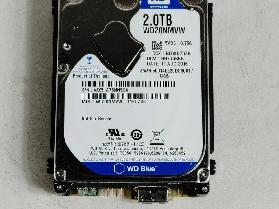 Western Digital WD Blue WD20NMVW 2 TB USB3.0 2,5 Zoll Externe Festplatte - Bild 1 von 4