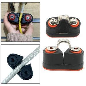 Marine Sailing Fast Entry cam Cleat with Leading Rings ,Orange with Fairlead - Picture 1 of 24