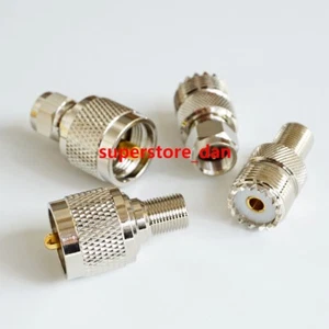 4Pcs/Kit F To UHF PL259 SO239 Male Female RF Connector Adapter Test Converter - Picture 1 of 5
