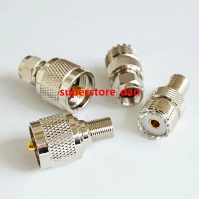 4Pcs/Kit F To UHF PL259 SO239 Male Female RF Connector Adapter Test Converter - Image 1 of 4