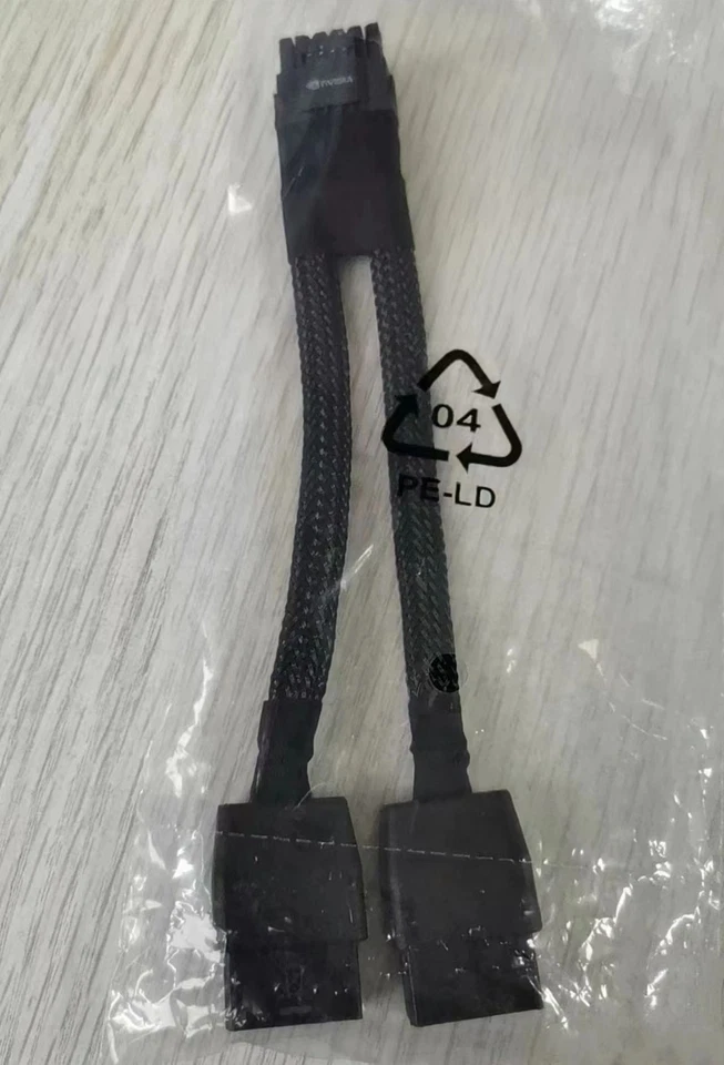 NEW Dual 8 to 12+4 Graphics Power Cable for NVIDI RTX 3070 3080 4070 4070ti - Image 1 of 4