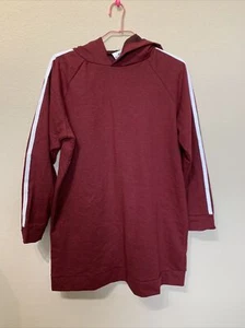 Hooded sweatshirt jacket Maroon red Womens NWT Sz M-L  - Picture 1 of 7