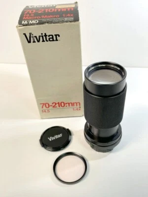 Vivitar 70-210mm f4.5 MC Lens Macro 52mm Minolta M/MD 1:4x - Image 1 of 4