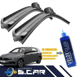 Spazzole Tergicristallo Per Fiat Tipo (650 400) Flat Anteriori con adattatori - Foto 1 di 10