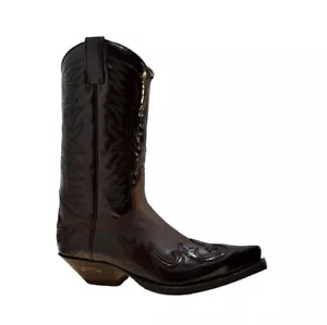 Botas de Vaquero Para Hombre Sendra 3241 Cuero Fushia Tacón Cubano Talla 41 - Imagen 1 de 6