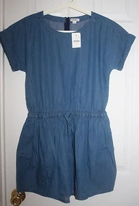 J.CREW MÄDCHEN MÄDCHEN CHAMBRAY STRAMPLER GRÖSSE 16 INDIGO F1309 - Bild 1 von 3