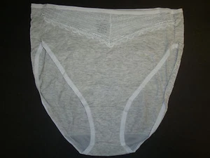 NWOT Vanity Fair Women's Beautifully Smooth Hi-Cut Panty #13129 Mist Heather 7 - Picture 1 of 3