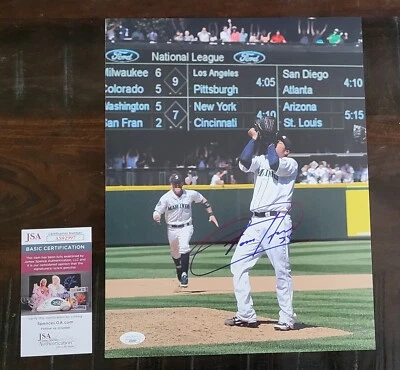 FELIX HERNANDEZ Signed Photo Seattle Mariners 11x14 Perfect Game Photo JSA Cert - Image 1 of 3