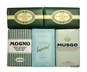 5 Soaps Ach Brito & Confianca, Lavander, Mogno, Musgo Real, Chipre Imperial - Picture 1 of 12