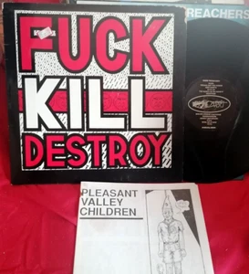Pleasant Valley Children FUCK KILL DESTROY  LP 1991 UK  First Pressing MINT- - Picture 1 of 2