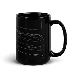 Silicon Graphics SGI Indy Glossy Black 15oz Mug Limited Edition Collectors Piece - Picture 1 of 7
