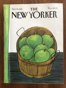1981 16. November The New Yorker Magazine Grüne Äpfel Reilly - Bild 1 von 2