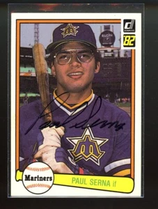 1982 Donruss PAUL SERNA Signed Card autograph auto MARINERS - Picture 1 of 1