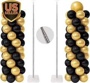 Balloon Column Stand Kit, Set of 2, 6.6Ft Height Adjustable Column Kit, Metal... - Picture 1 of 7