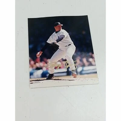 Roger Clemens 8x10 Autograph In Gold New York Yankees - Image 1 of 3