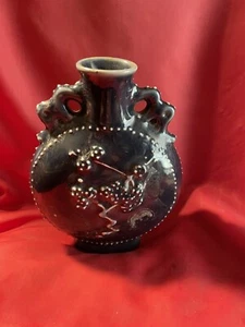 porcelain vase small as is black - Picture 1 of 5