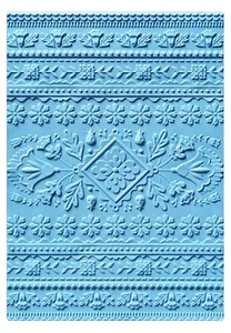 Sizzix Folk Art Pattern 3D Embossing folder #663613 Retail $11.99 by C. Chilson - Picture 1 of 8