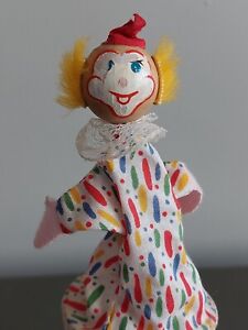 Vintage Collectable Toy Pop Up Clown Puppet with bells 
