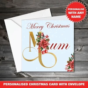 Personalised Christmas Card Daughter Granddaughter Sister Friend, Mum Xmas 194 - Picture 1 of 6