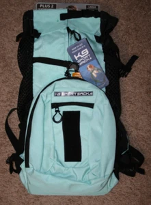 K9 Sport Sacks Plus 2 Large Summer Mint Blue Dog Carrier Removable Storage - Picture 1 of 8
