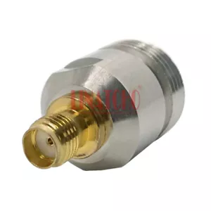 Conector adaptador convertidor RF 50 ohmios coaxial cobre N hembra a SMA hembra - Imagen 1 de 10