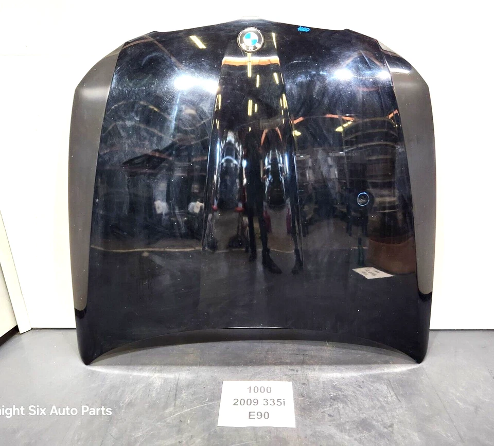 ✅ 09-11 OEM BMW E90 E91 328 335 Sedán Capó Panel Negro 668 *NOTA Foto 1 de 4