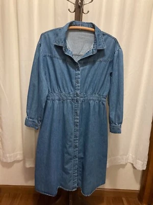 Denim shirtwaist dress size large - Image 1 of 4