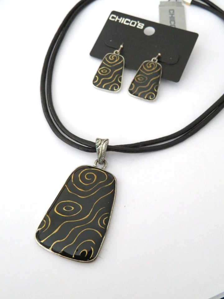 JUEGO COLLAR/PENDIENTE CHICOS VINTAGE "KAYTIA" 16-20" Foto 1 de 1