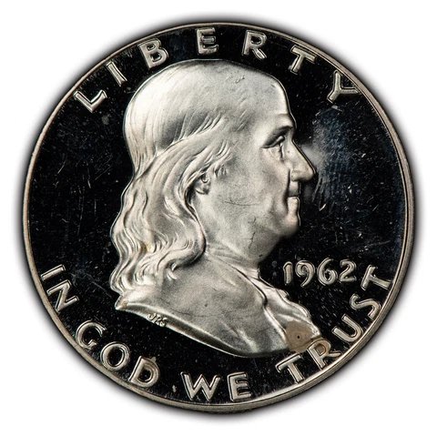 1962 50c Franklin Silver Half Dollar - Strong Cameo - GEM Proof - SKU-H2388 Cover